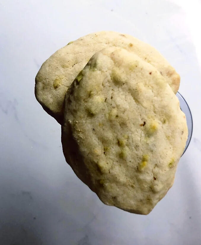 cookie with visible pistachios